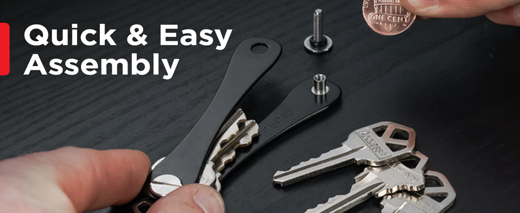 keysmart keychain organizer black key holder keyring quick easy assembly