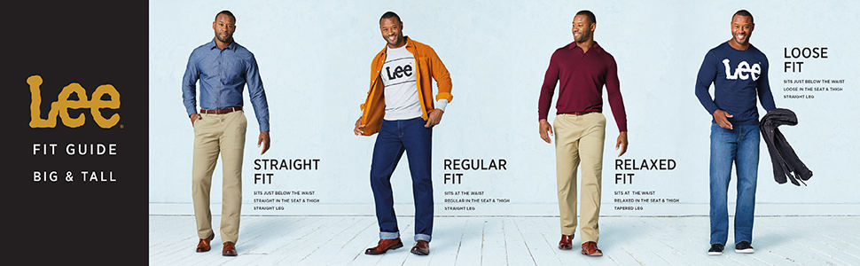 Lee Men's Big & Tall Fit Guide