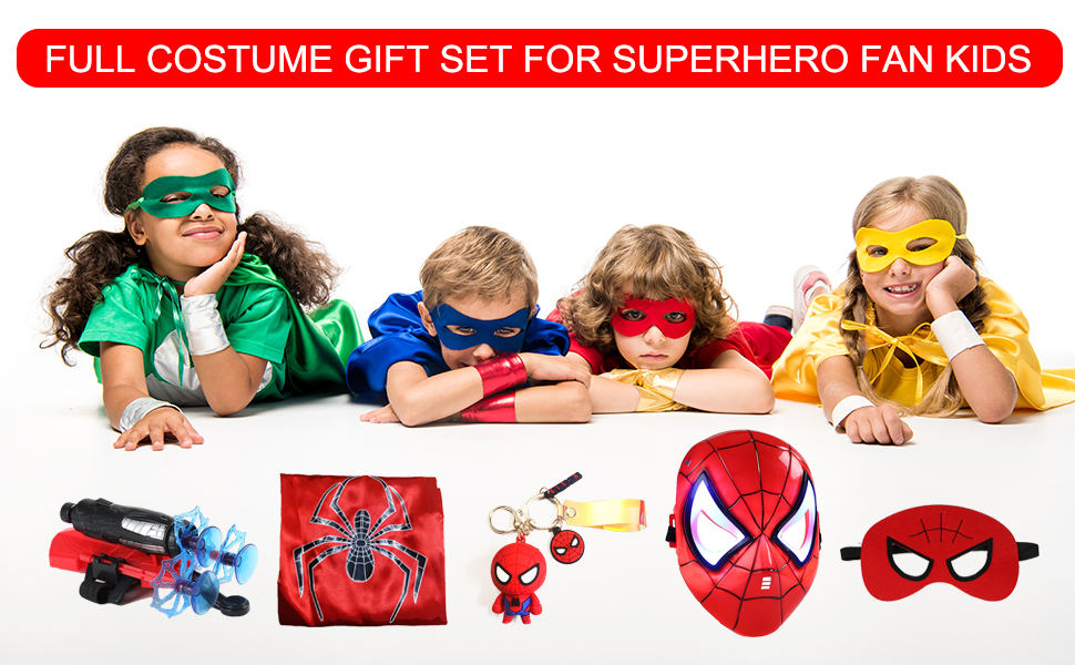 superhero costume and toys set for boys kids