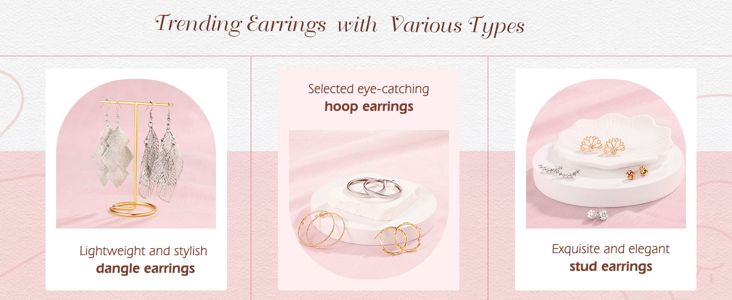 trending earrings with various types