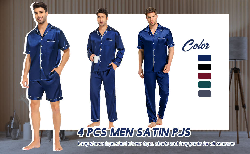 Man satin pajama sets