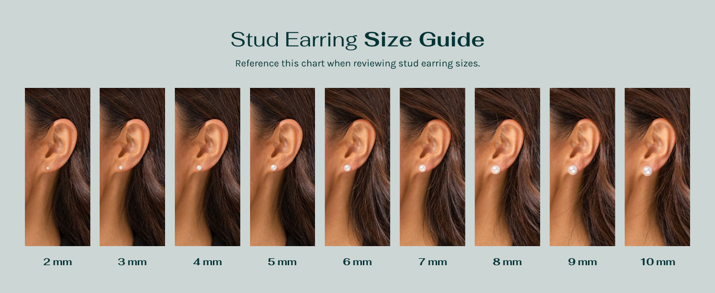 STUDS EARRING SIZE CHART