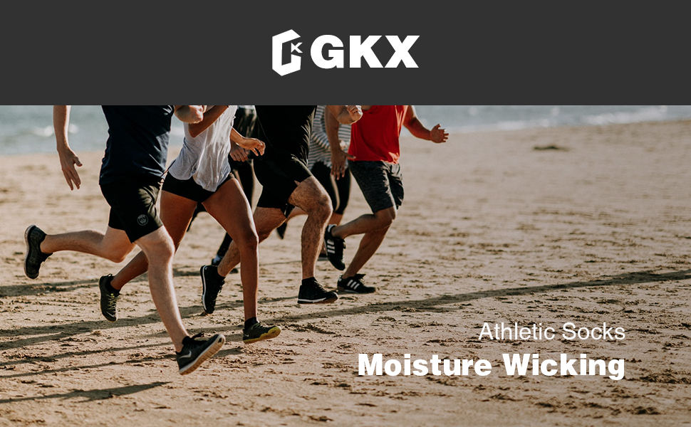 GKX Men's Moisture wicking socks, extra heavy socks, cushion socks, sport socks, work socks