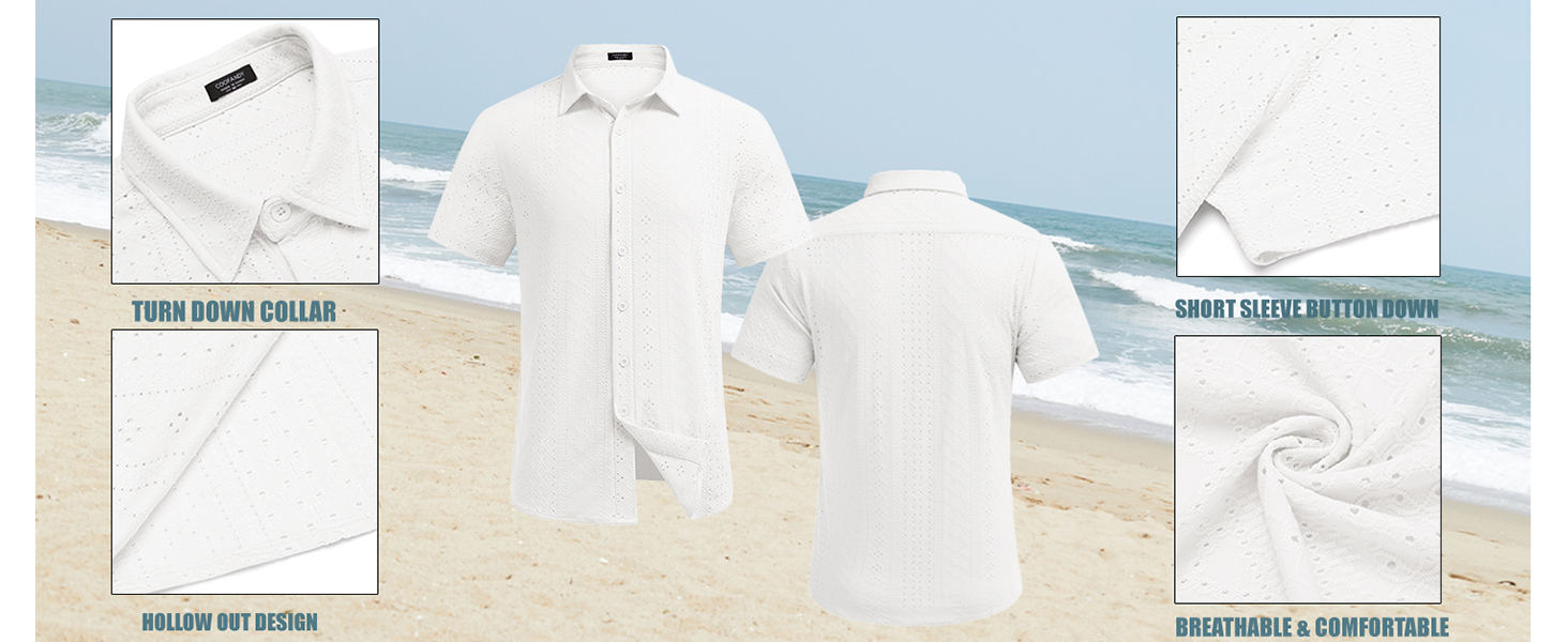 Men's Summer Jacquard Regular Fit Shirts