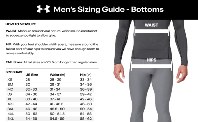 Bottoms Size Chart Guide