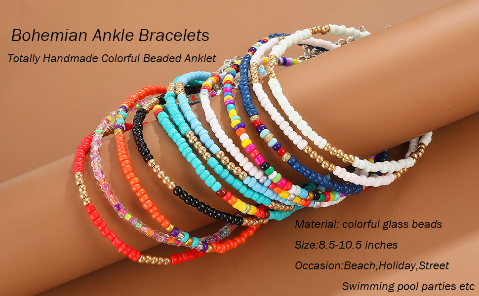 beach beaded anklet