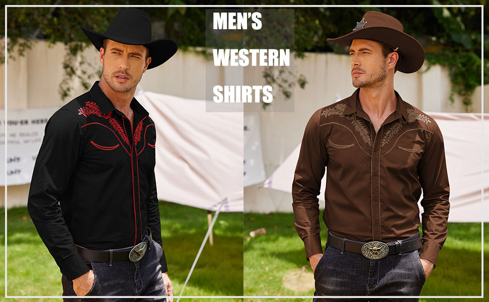 mens western shirts long sleeve